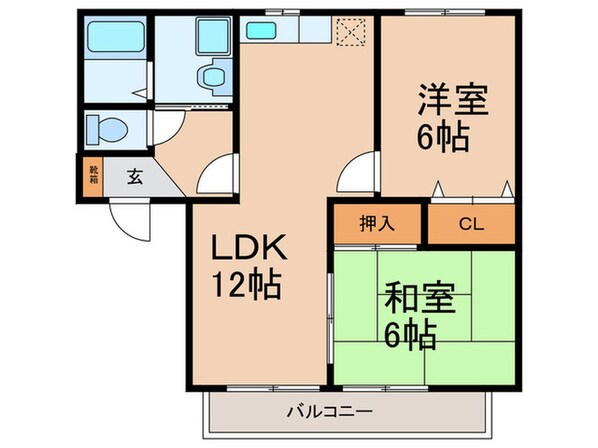 ア－バンライフ津福Ａ棟の物件間取画像